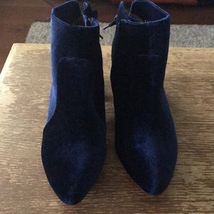 Blue ankle boots